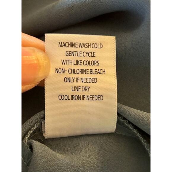 A. Byer Blue Flutter Sleeve Blouse – Size Large - Picture 5 of 5